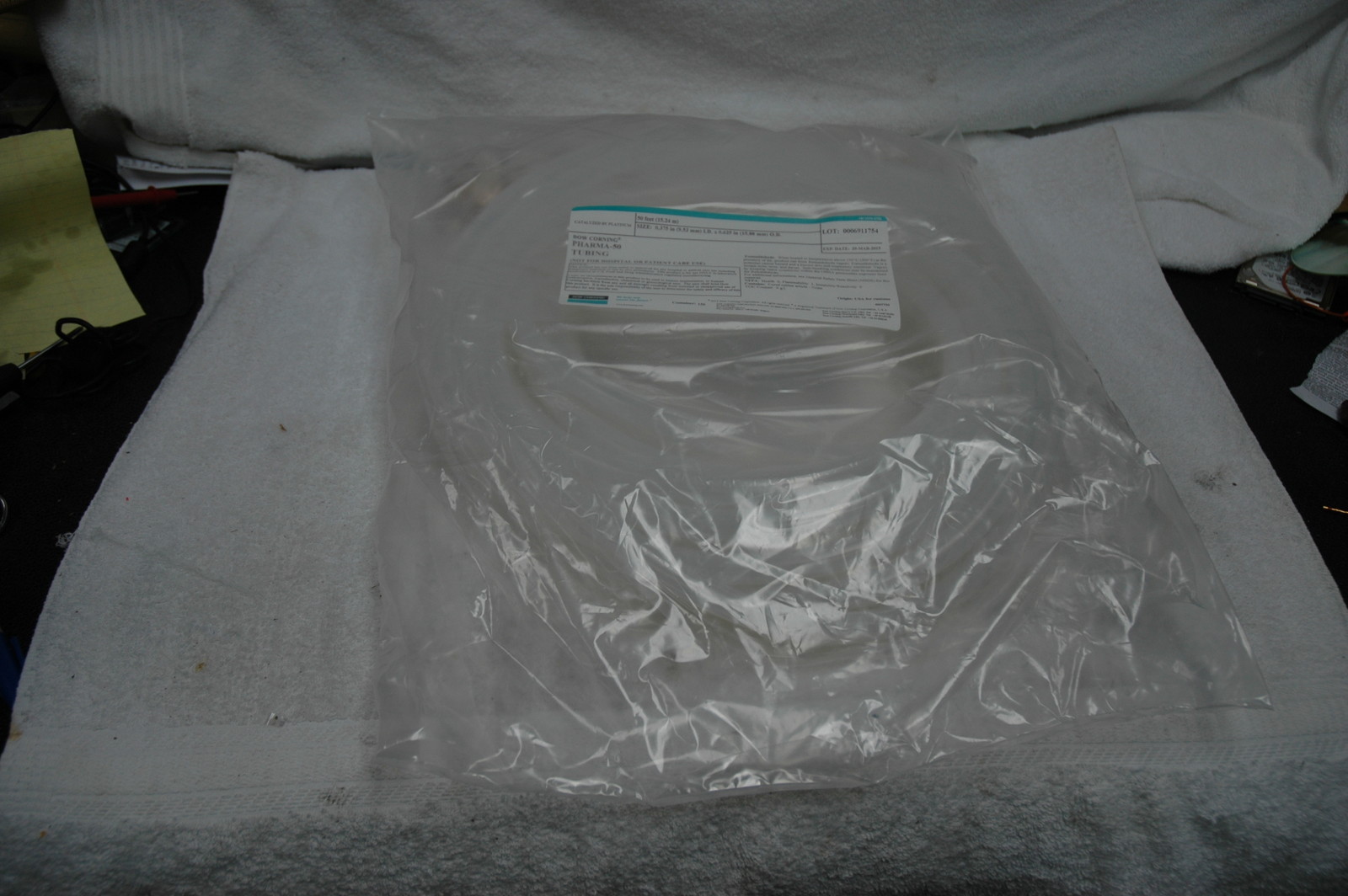 DOW CORNING PHARMA-50 TUBING 0.375 ID X.625 OD 50 FEET EXP 2015 NEW