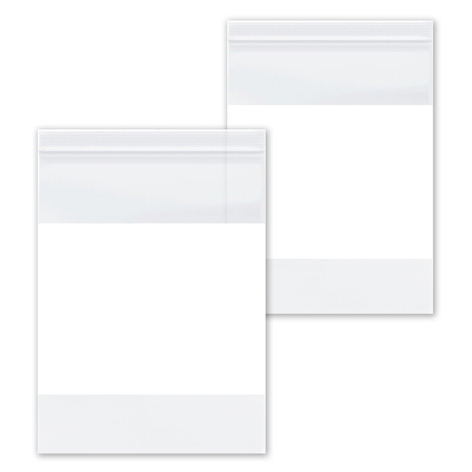 2 Mil Clear Reclosable Poly Bags with White Block Zipper 6″x 9″ Pack of 4000