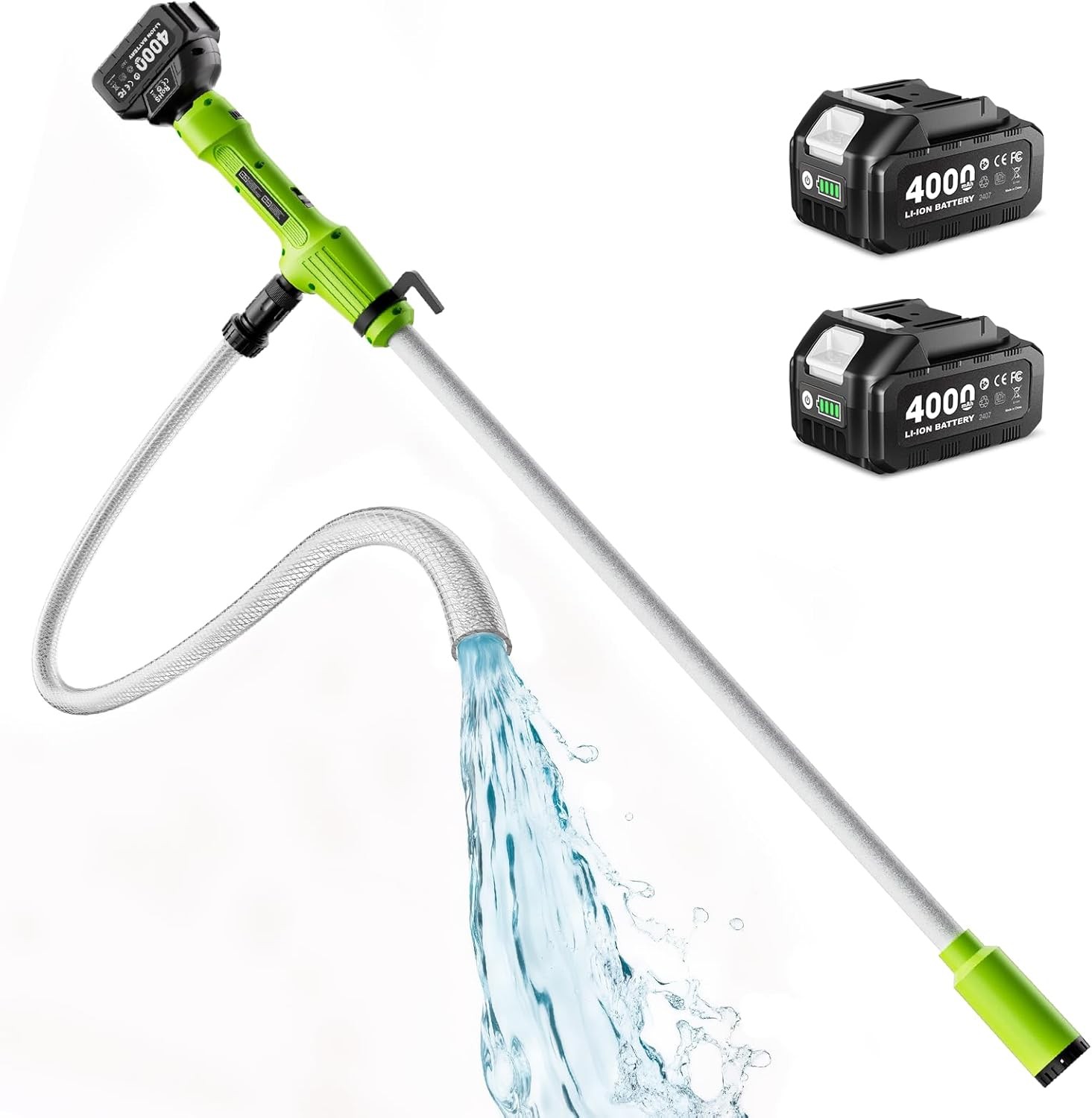 Taskstar Cordless Stick Transfer Pump 720GPH 60-Min for Water/Diesel Pool Pond
