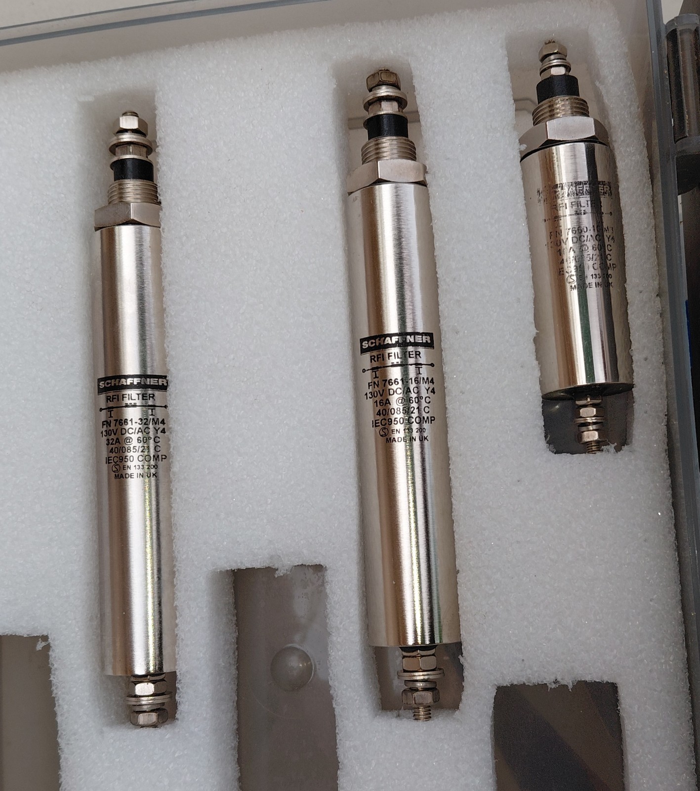 Schaffner DC Feedthrough Filters (5 different parts in a case)