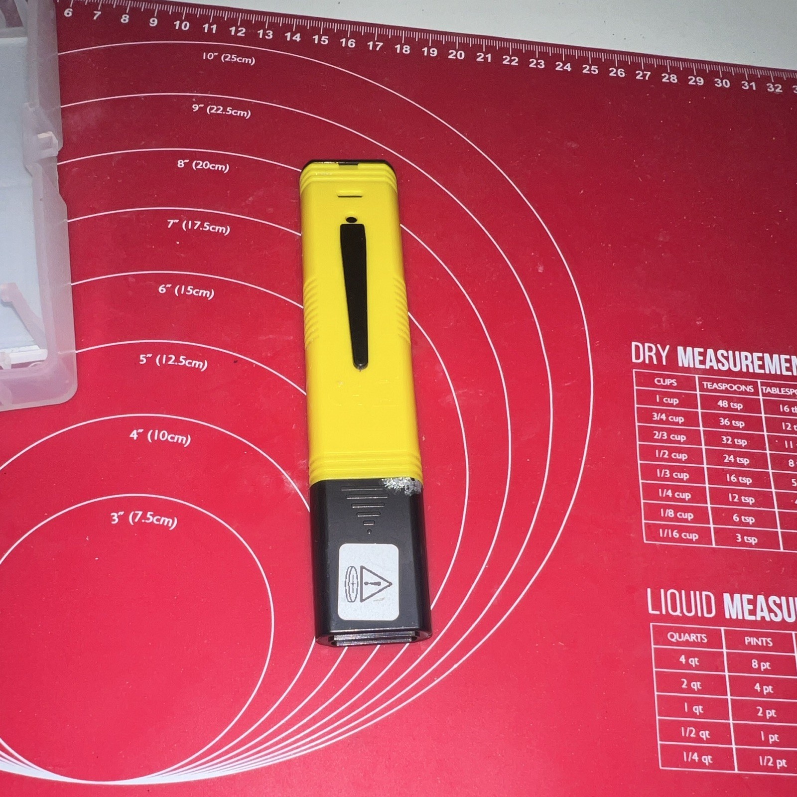 Digital pH Meter Tester 0.00-14.00 Yellow w/ Case & 4.01/6.86 Buffer Packets