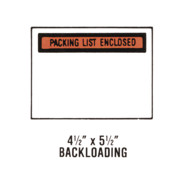 1000 4.5×5.5 Packing List Enclosed Envelopes – Partial Face