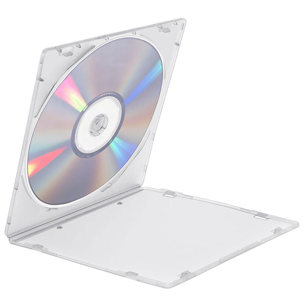 10-100 Pack Clear Single CD DVD Case PP Poly Plastic Cases Holder Storage Box