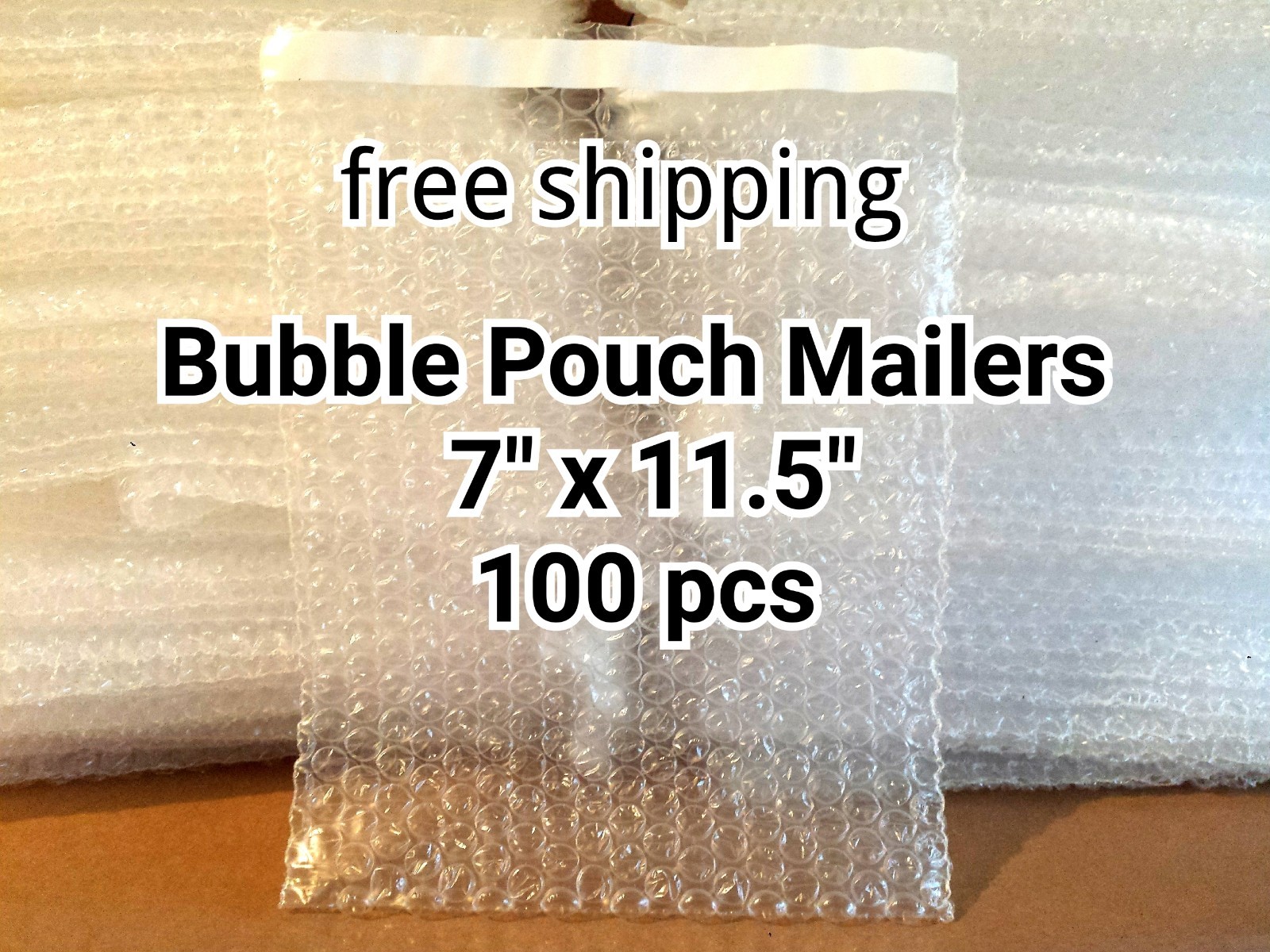 Lots of 100 7″ x 11.5″ BUBBLE OUT BAGS POUCHES SELF SEAL MAILERS BAGS WRAP CLEAR