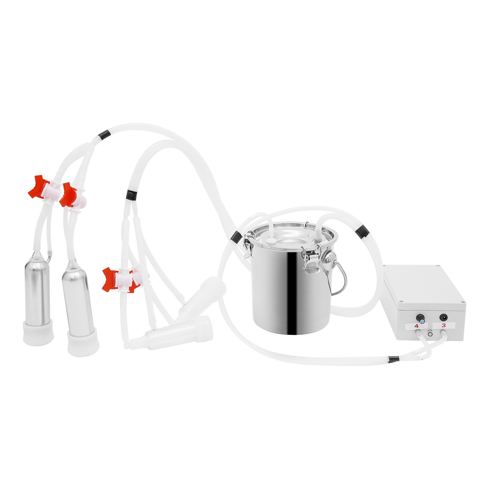 Pulsation Cow Milking Machine, Electric Cow Milker, Milking Machine with Stainle