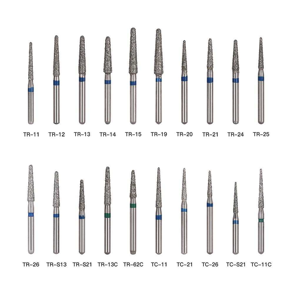 100 Models AZDENT Dental Diamond FG Burs for High Speed Handpiece Friction Grip