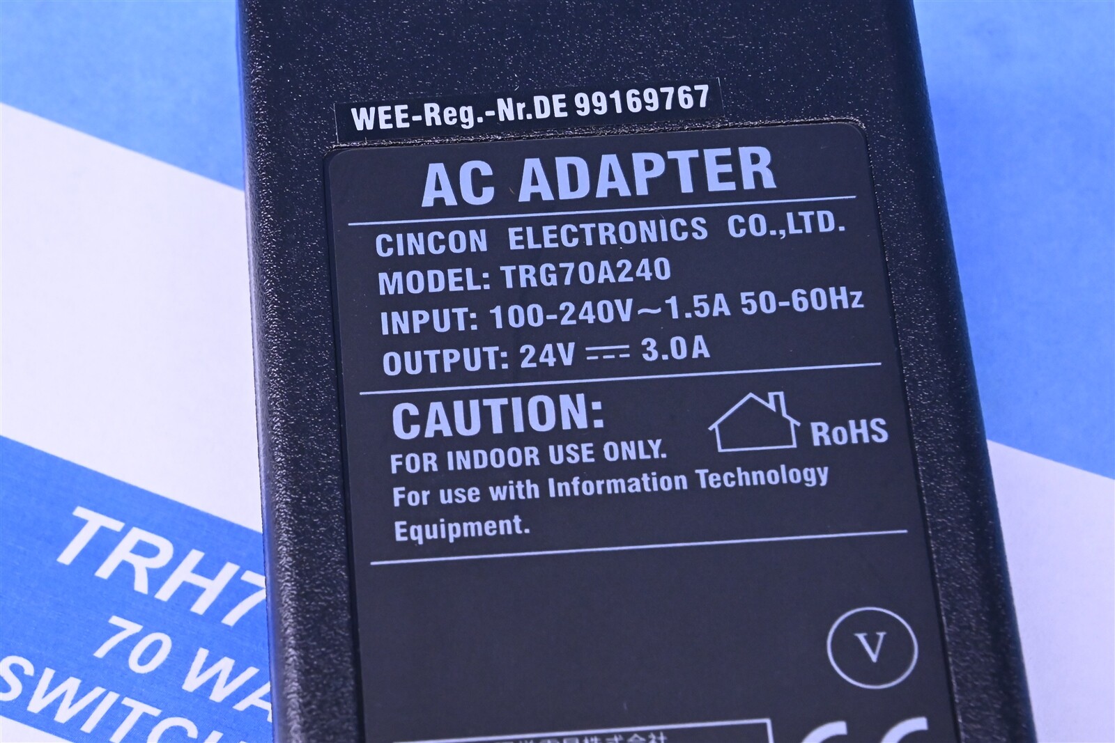 Cincon AC Adapter 70 Watt 24VDC 3A 100-240V Input ITE Switch Adapter