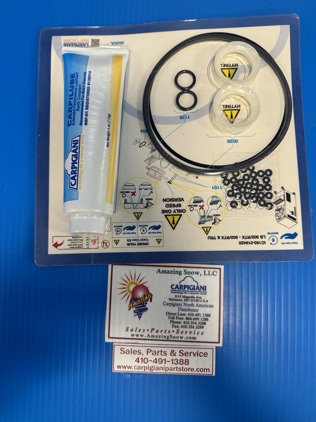 Carpigiani Parts Batch Freezer LB 502 G RTX 6 Months Carpi Care Kit