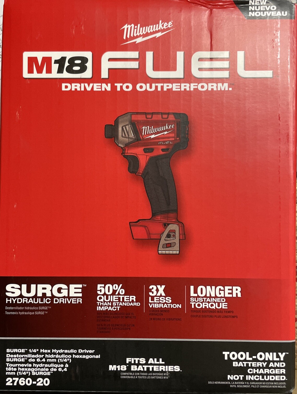 Milwaukee 2760-20 M18 Fuel Lithium 1/4 Surge Impact BRAND NEW In Box