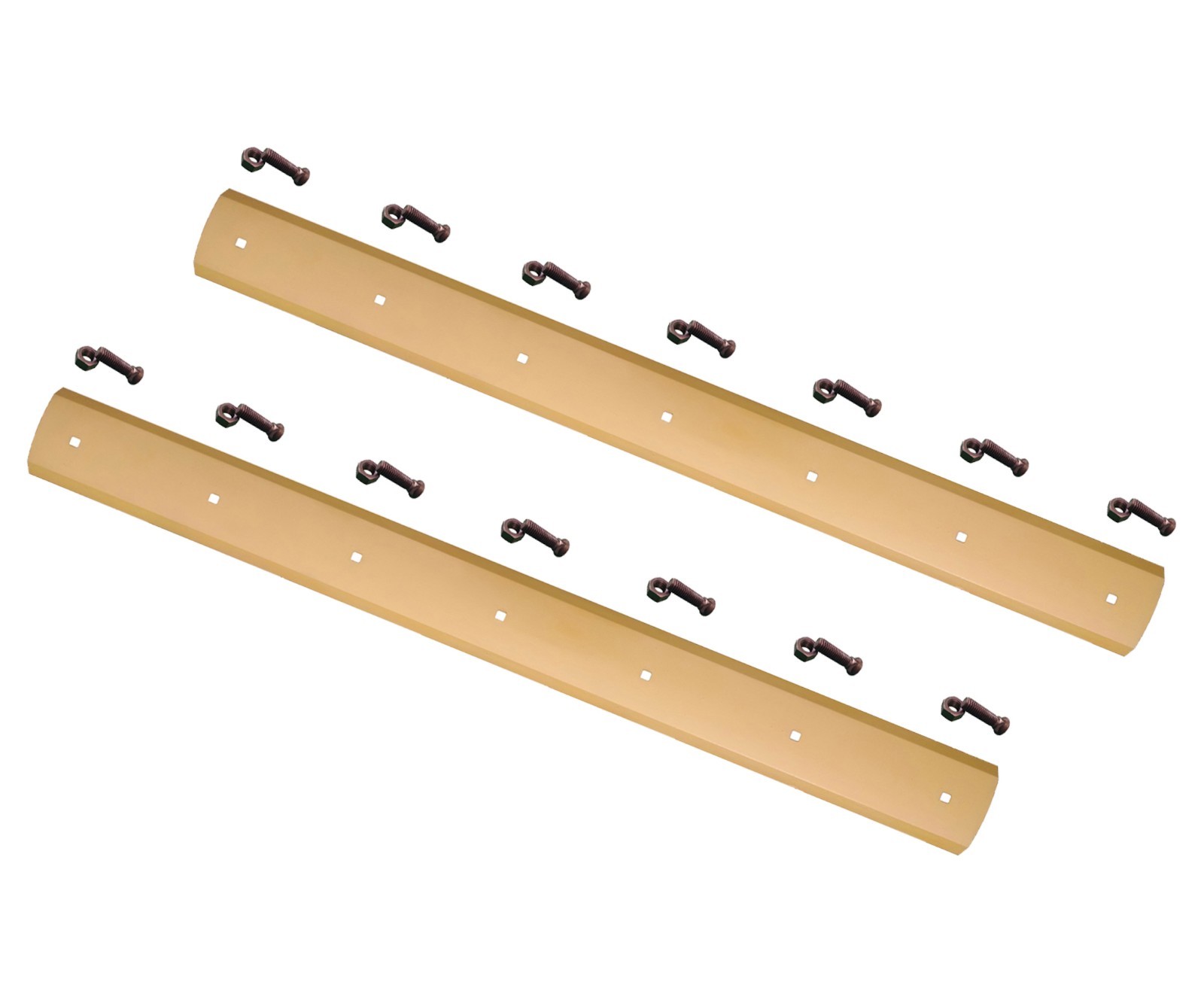E10021 – 2 Scraper Box Blades w Bolts, fits some Gannon, 7 Bolt, 1/2″x6″x83.63″
