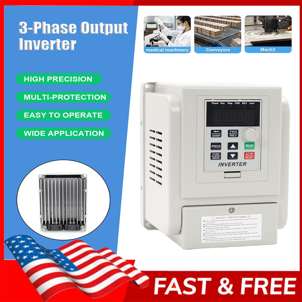 220V 2.2KW Variable Frequency Drive Inverter CNC VFD VSD Single To Three Phase