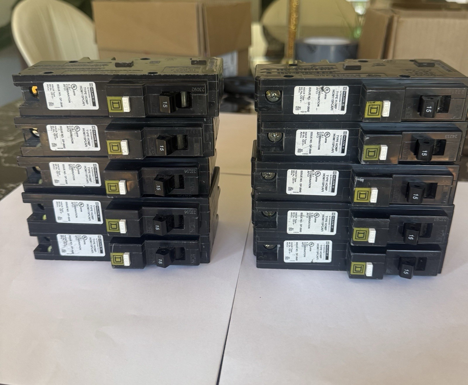 The Square D Homeline HOM115PCAFI 15A Plug-On Neutral AFCI Circuit Breaker