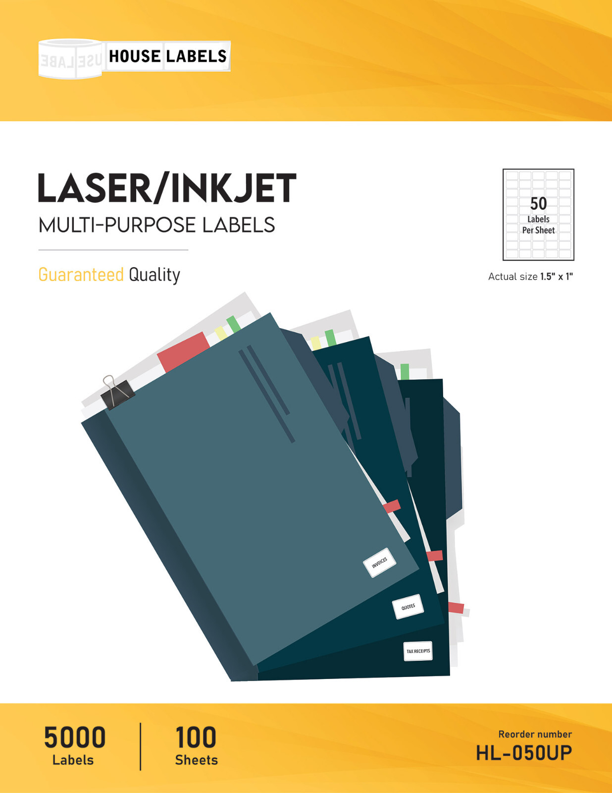 2,000 Sheets – 100000 Labels 1.5″ x 1″ Fast Peel White Multipurpose Labels 50-UP