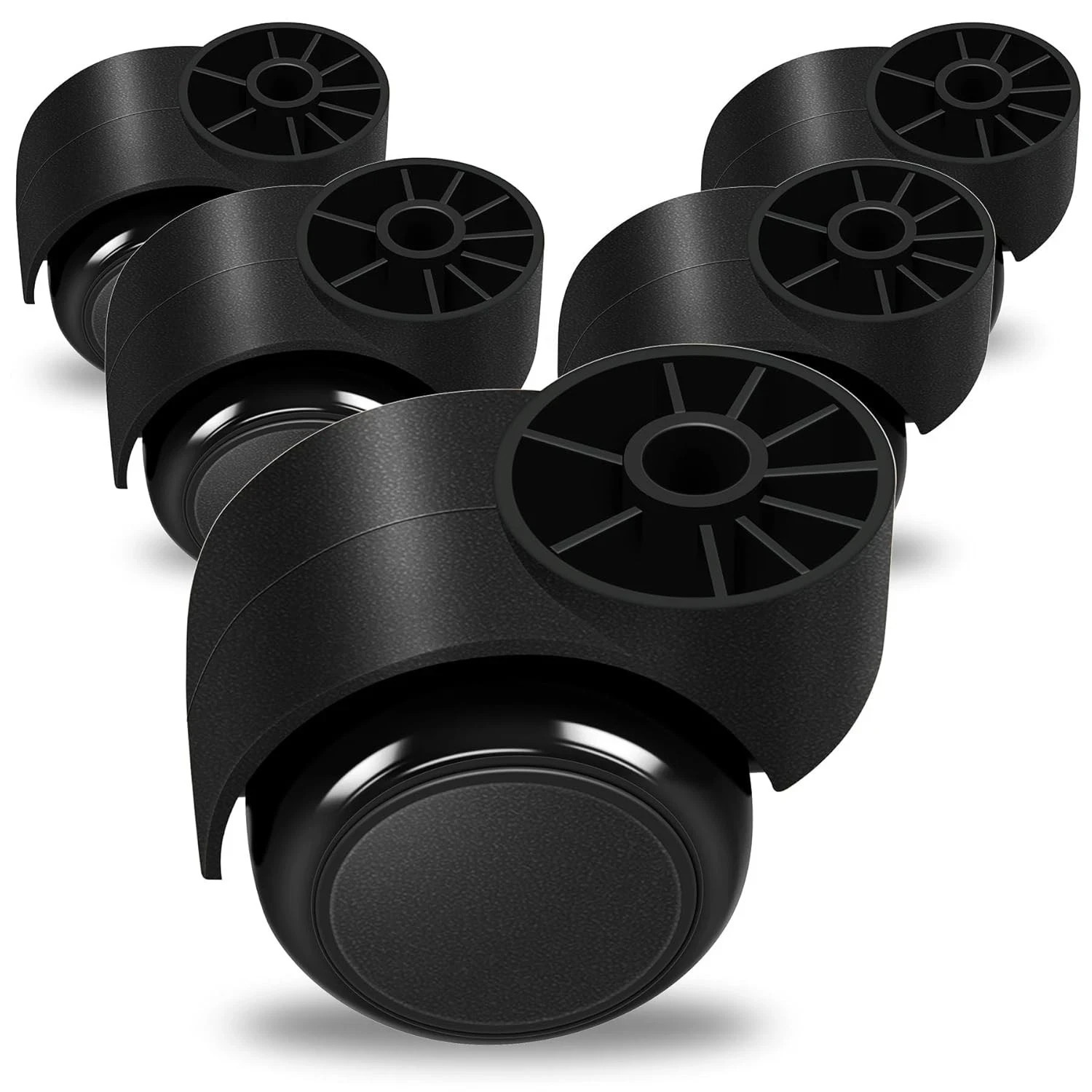 Stemless Office Chair Casters 2in Silent Rolling Wheels Replacement 5PCS Set New