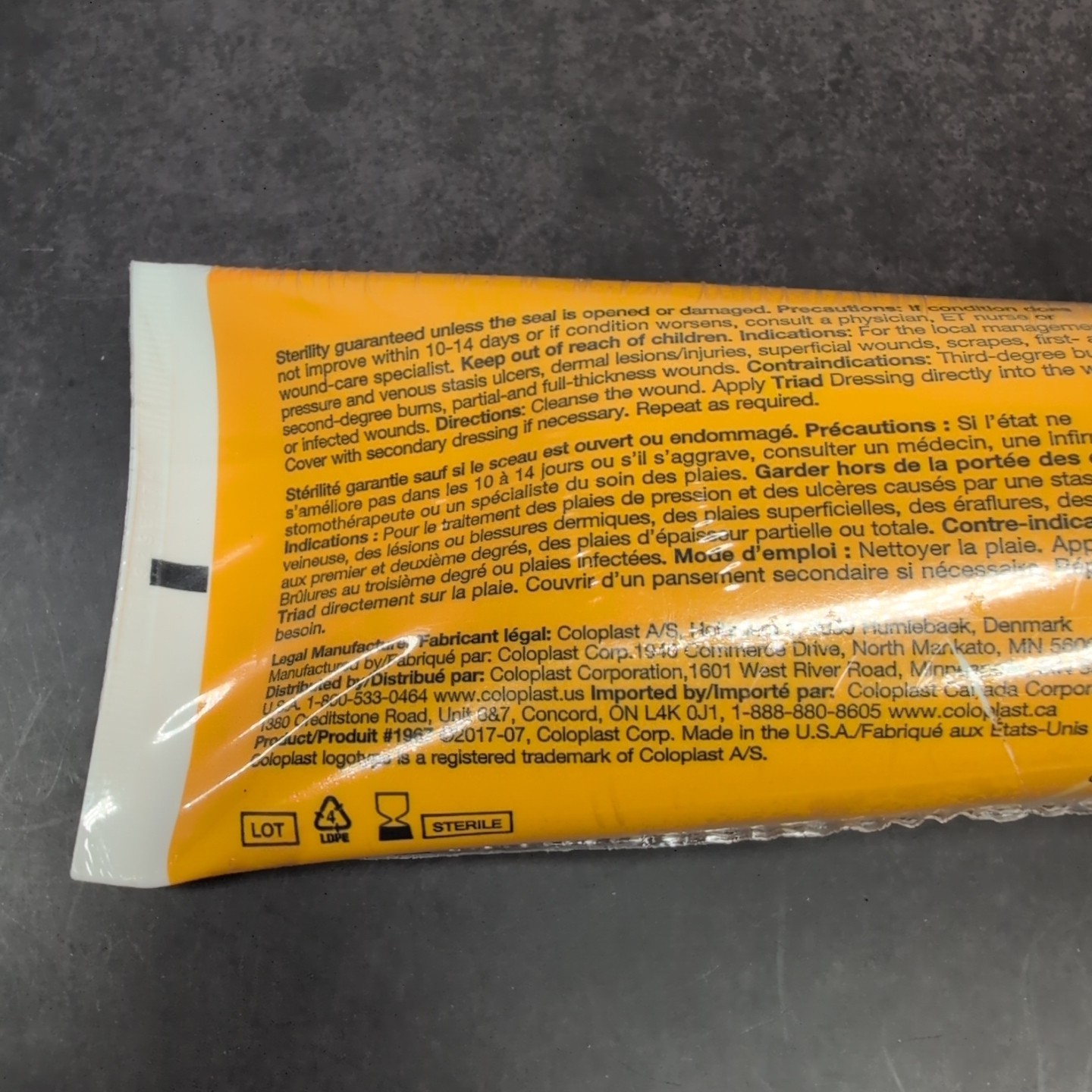 Coloplast Triad Hydrophilic Wound Dressing Paste #1967 6 oz SEALED