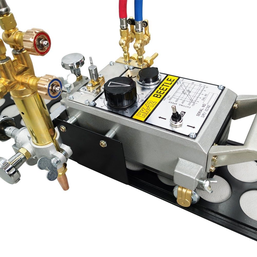 110V Auto Gas Cutter HK12 Torch Track Burner Gas Cutting Machine+2 Tracks