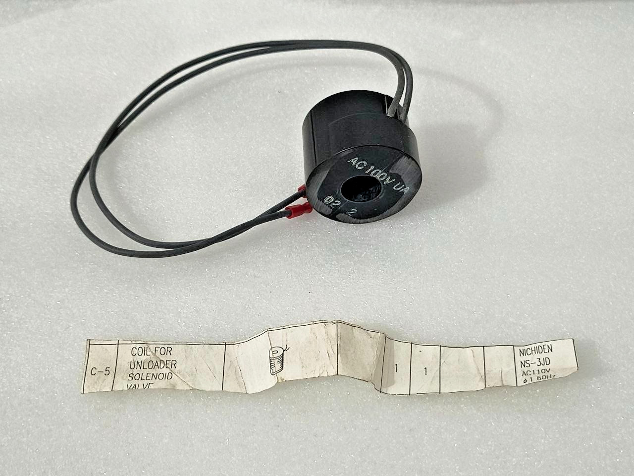 Nichiden NS-3JD Solenoid Coil AC 110V 60Hz for Unloader Valve | Genuine NEW