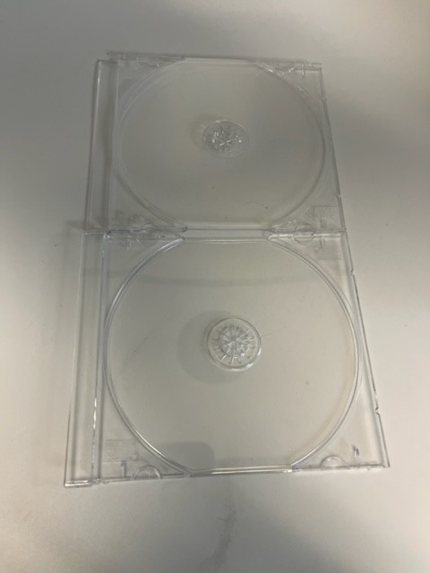 5 PCS 24MM MULTI 4 QUAD CD JEWEL CASES W/10 CLEAR TRAYS PSC73&KC02PK FREE SHIP