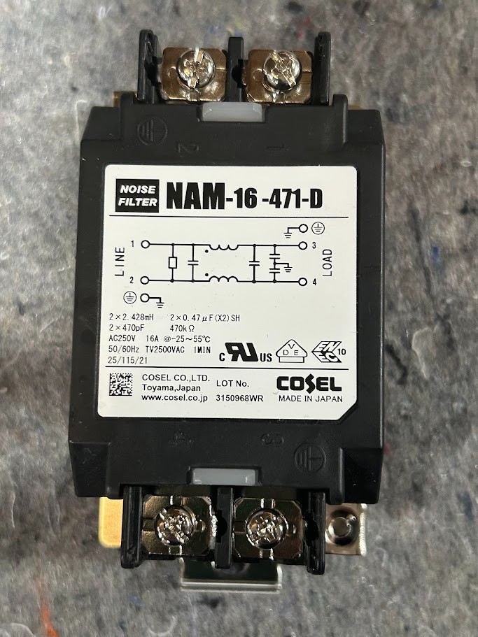 COSEL NAM-16-471-D Japan Noise Filter AC 250V 16A (never used)