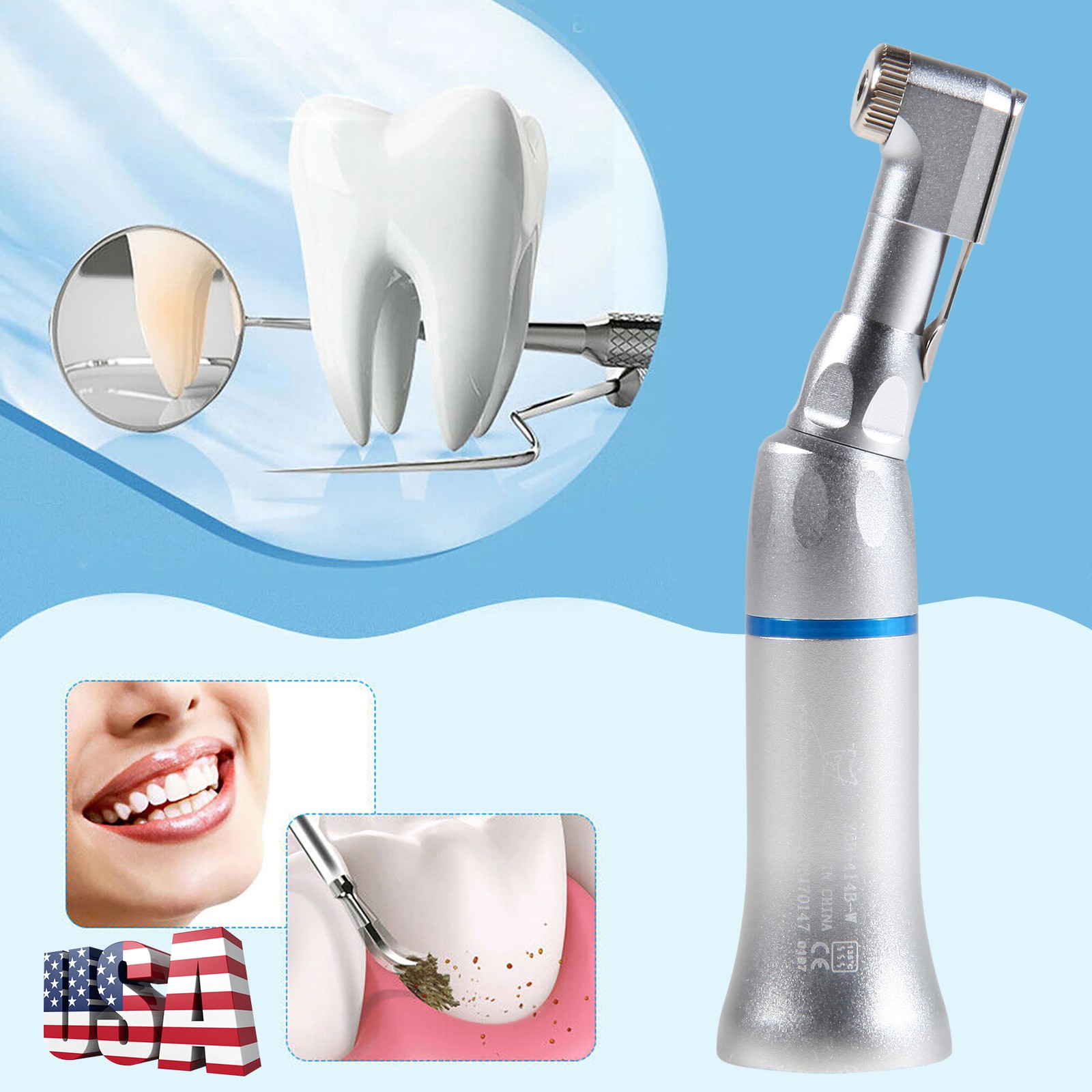 Slow Low Speed Handpieces Latch/Push Button Contra Angle E-type Dental