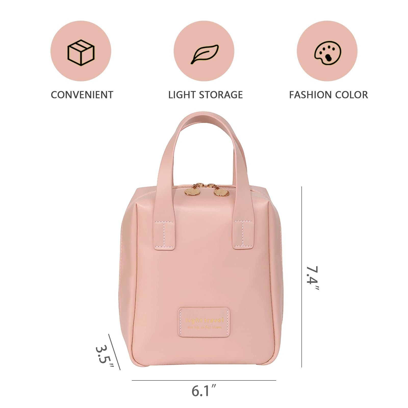 Travel Makeup Bag,Travel Cosmetic Bags, Waterproof Cosmetic Bag, PU Leather H…