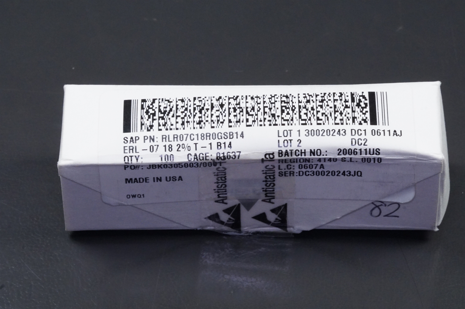 Lot of 30 RLR07C18R0GS Vishay Metal Film Resistor 18 Ohm 2% 250mW 1/4W Axial