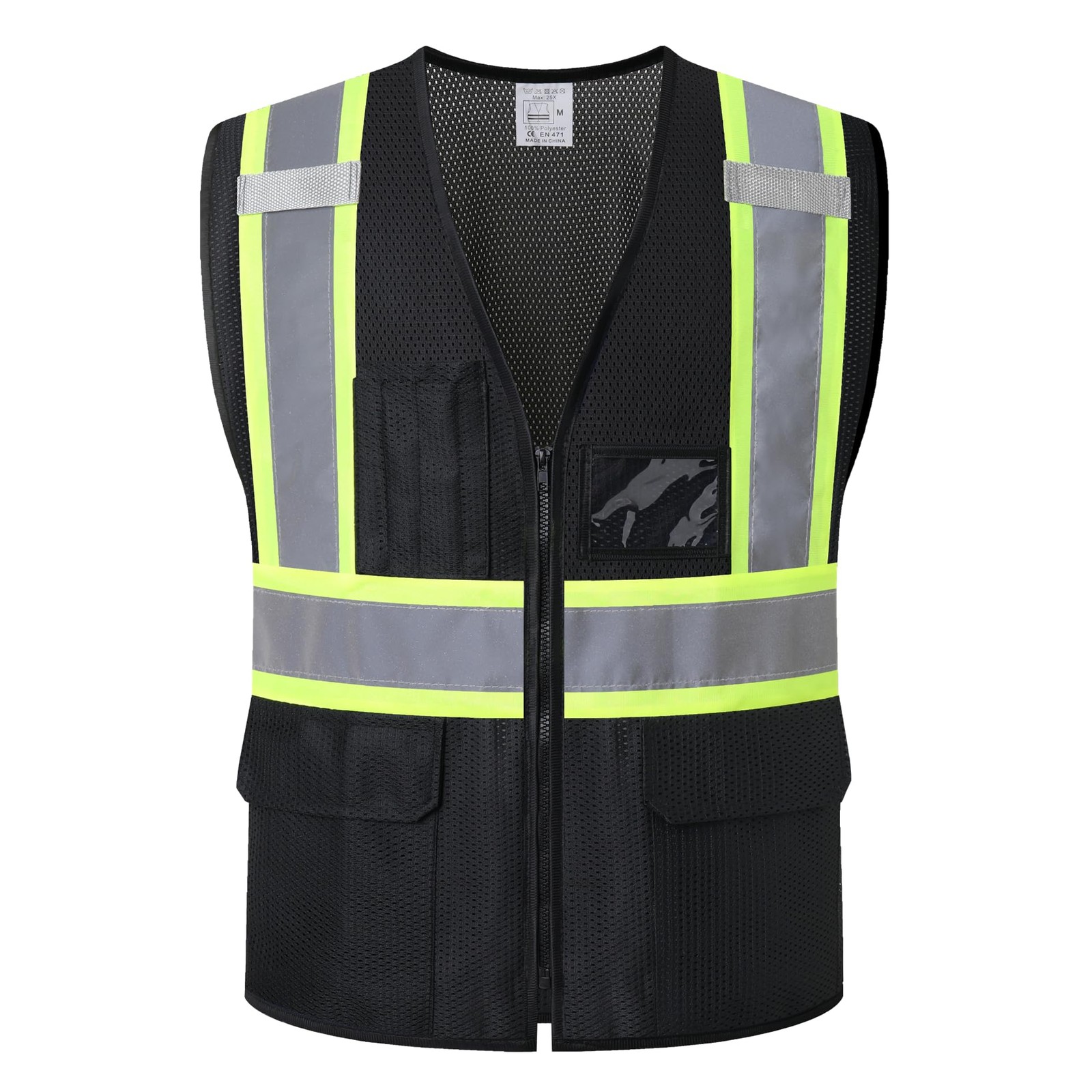 HATAUNKI Reflective Safety Vest for Men Women Hi Vis Vest with Pockets High V…
