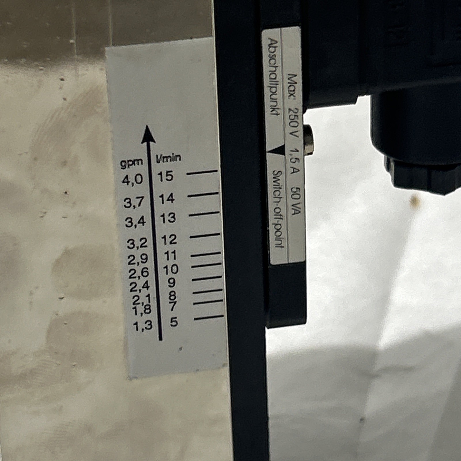 Meister D-63831 Flow Switch Flow Meter