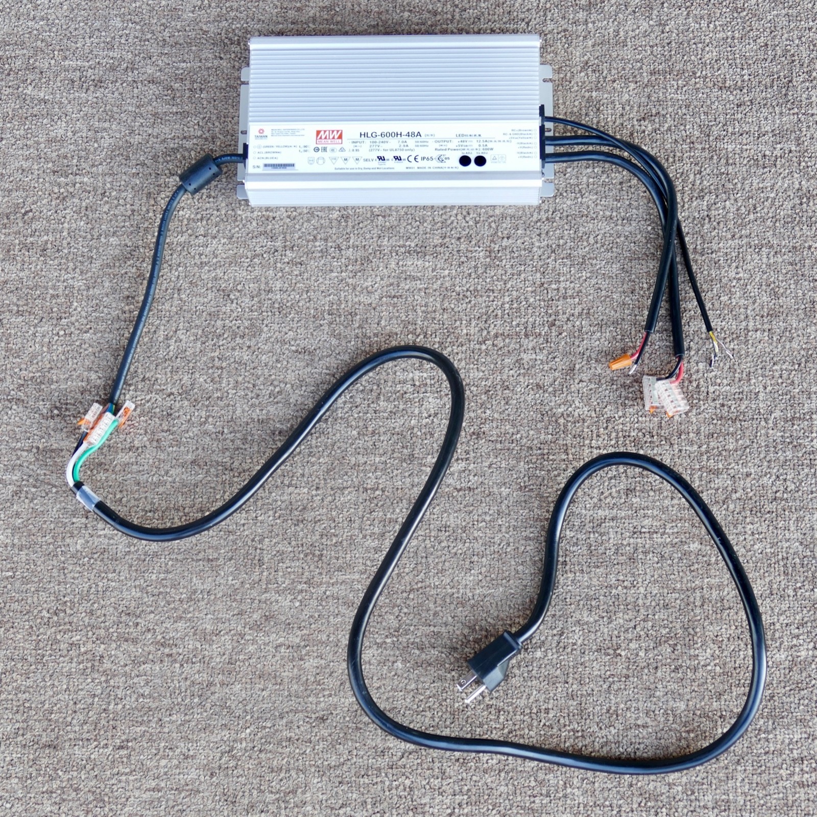 Mean Well HLG-600H-48A power supply 600w 48V 12.5A LED Lumascape LSLED600W-48V09
