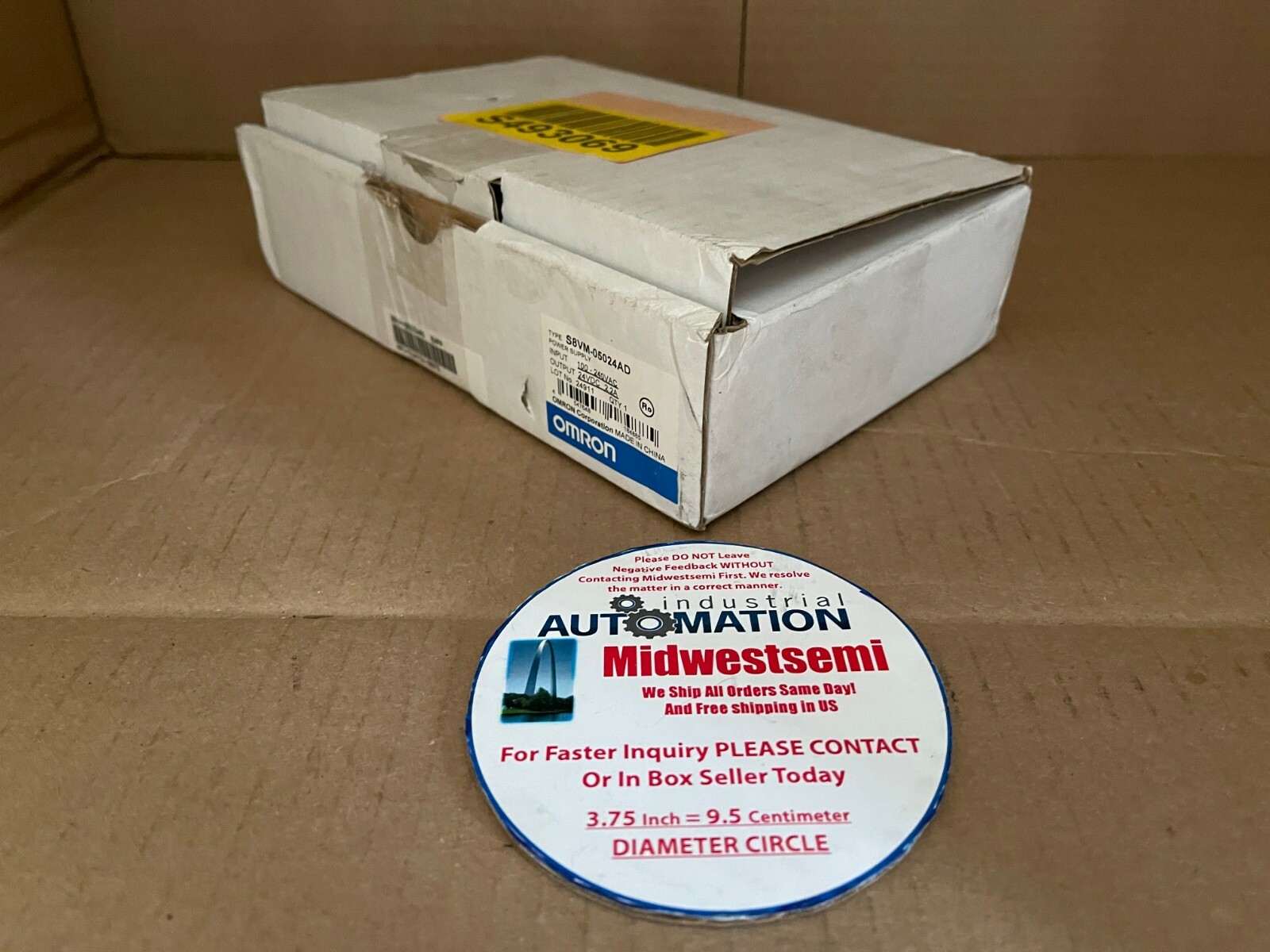 NEW IN BOX OMRON S8VM-05024AD POWER SUPPLY 100-240VAC SHIPS SAME BUSINESS DAY