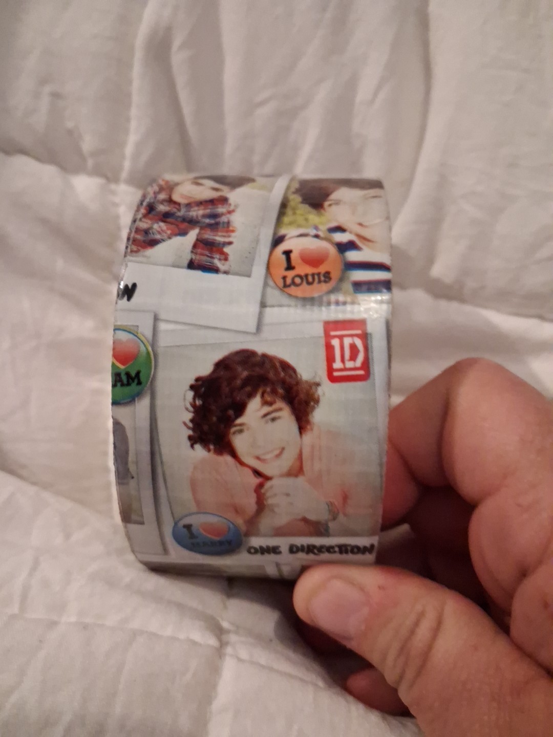 Roll of One Direction Boy Band Duct Tape 1.88″ little used REDUCED MUST GO