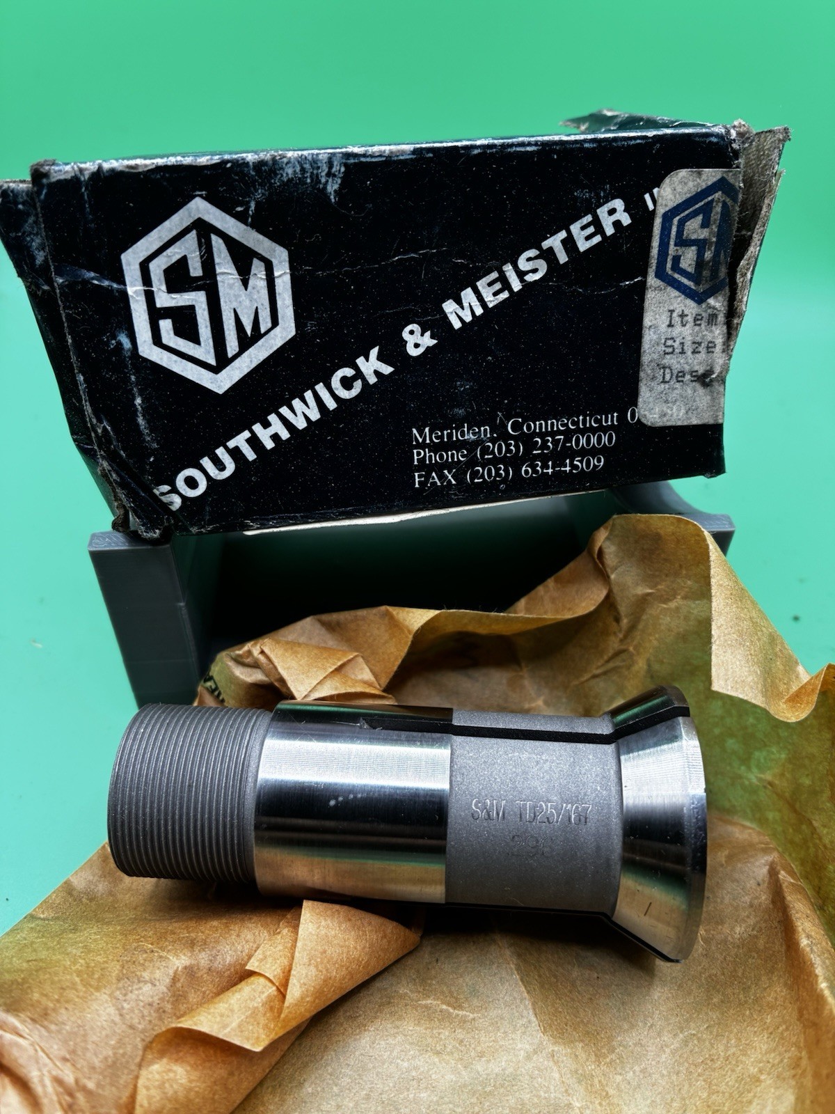 Southwick & Meister TD25/167 .296 Carbide Lined Draw Bushing Collet 0.296″ TD25