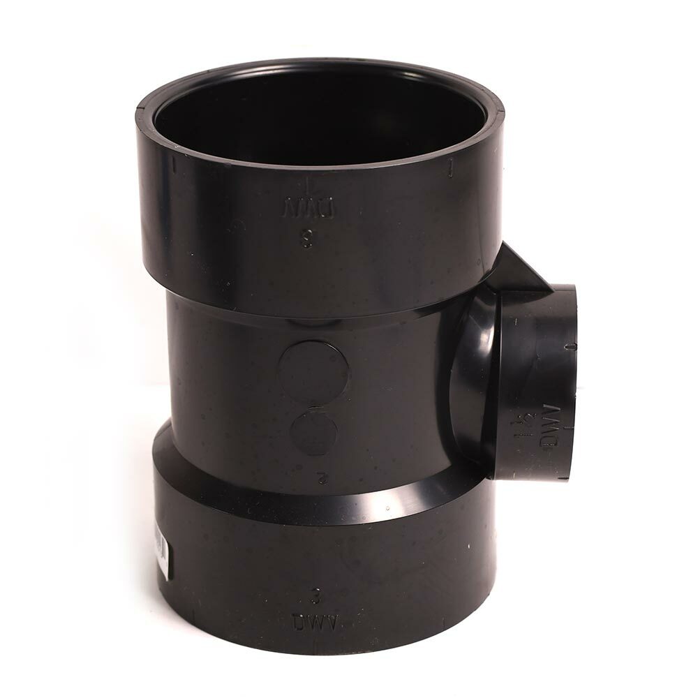 Primex 85636 92131 3 Inch x 3 Inch x 1-1/2 Inch ABS Sanitary Reducing Tee