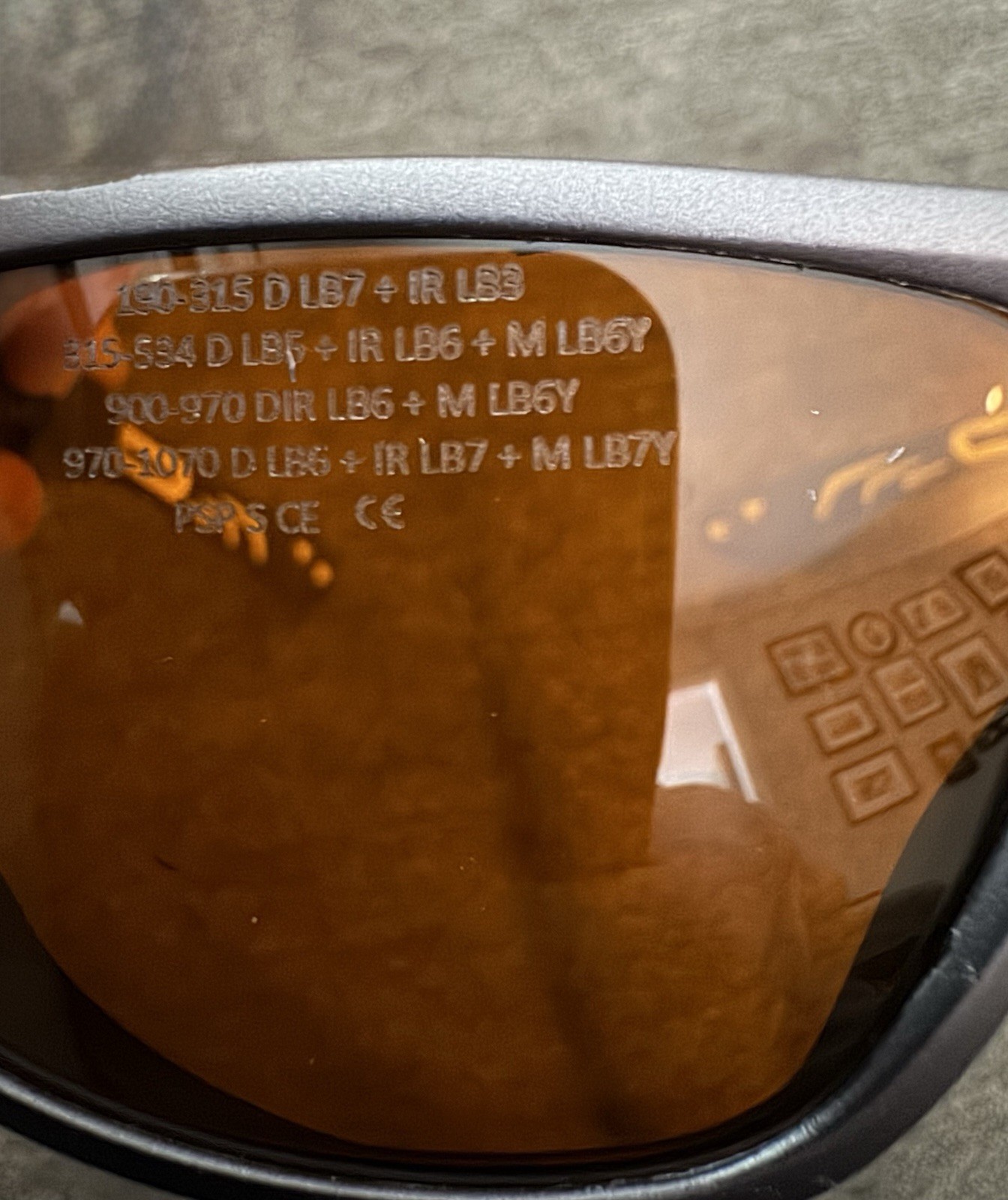 New Ellman Univet Yag Laser Safety Glasses PPE Black Brown Lens OD5@532/1064/nm