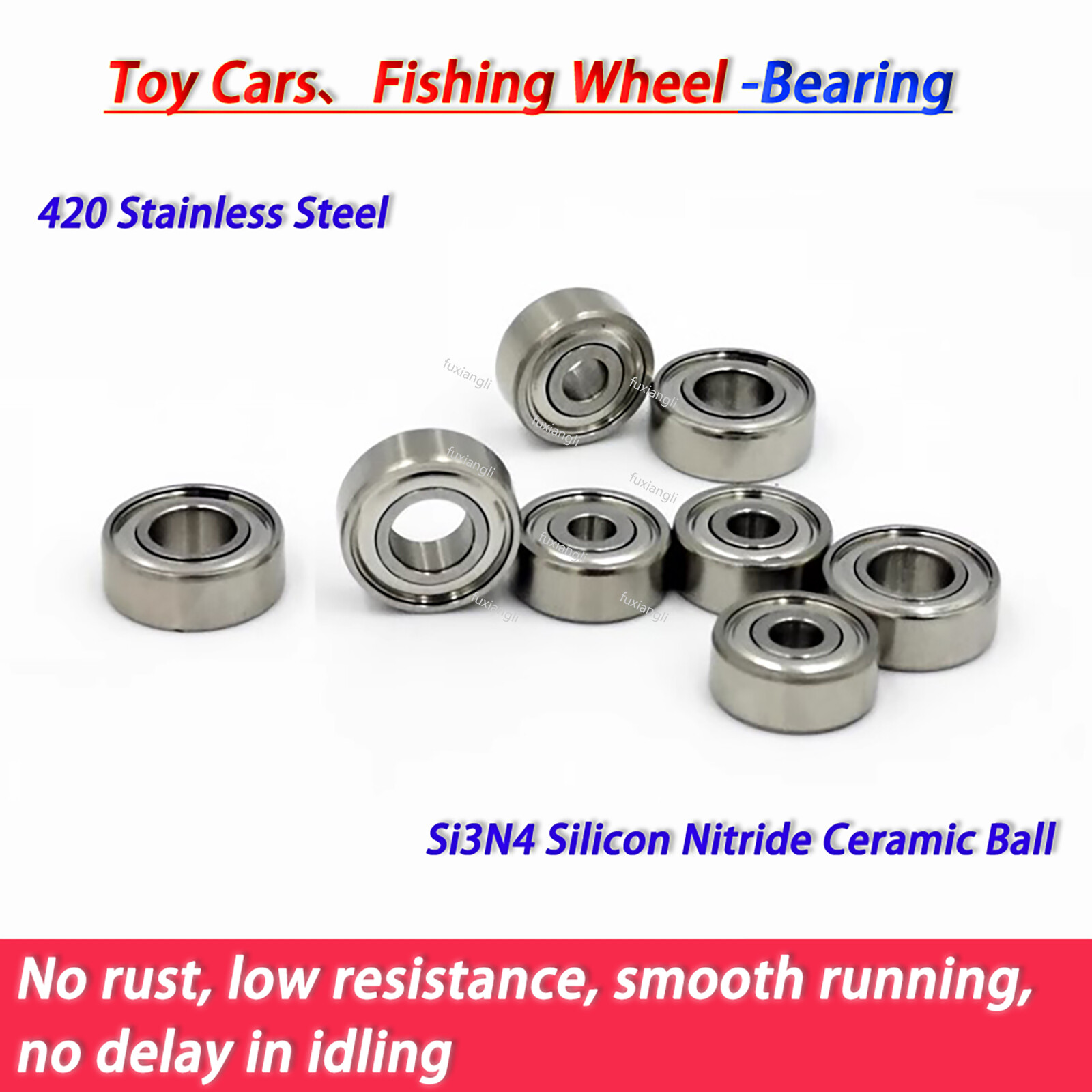 420 Stainless Steel + Si3N4 Ceramic Ball Bearing For Toy Cars、Fishing Wheel