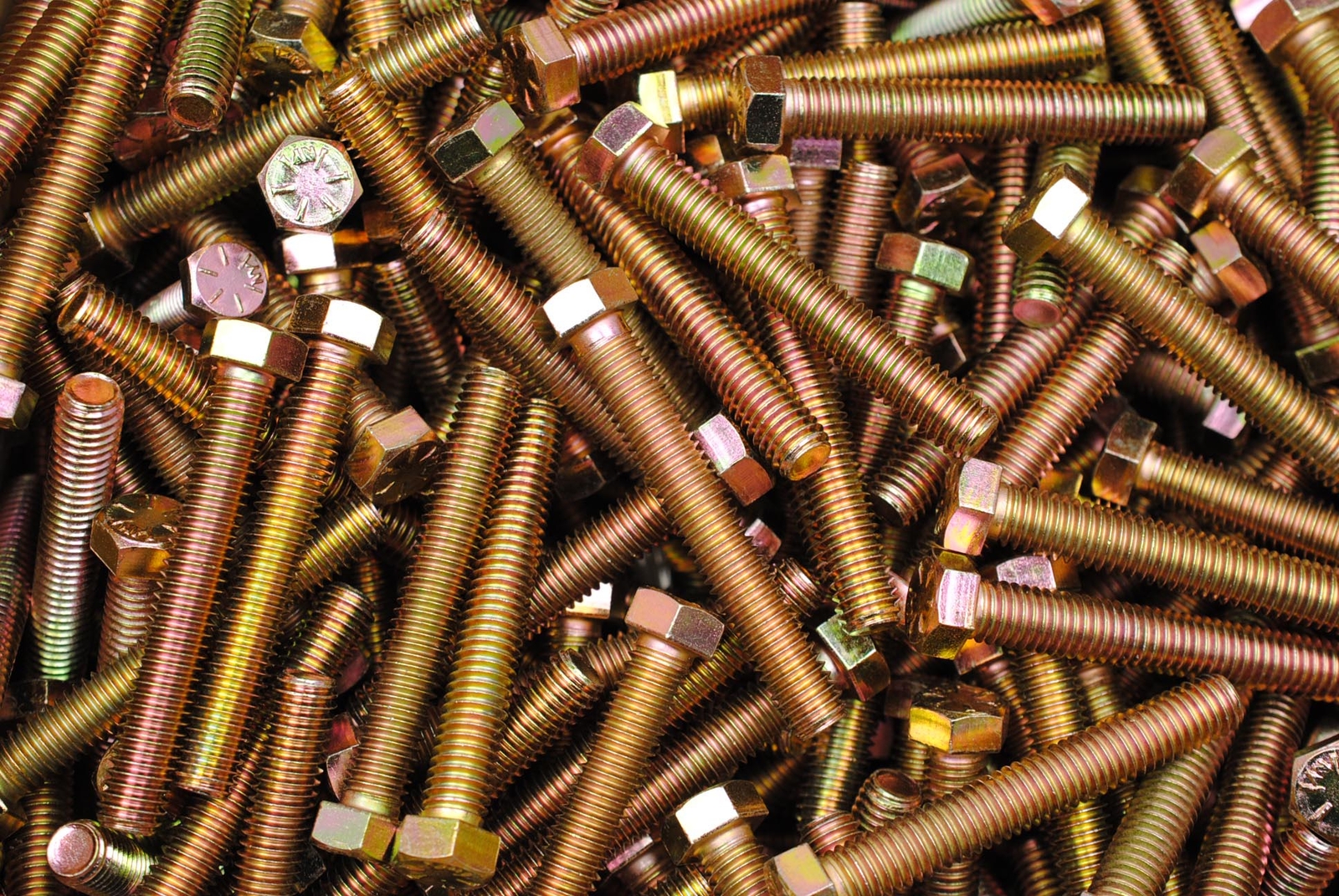 (40) Full Thread Grade 8 Hex Head Tap Bolts 7/16-14 x 3 Coarse Yellow Zinc