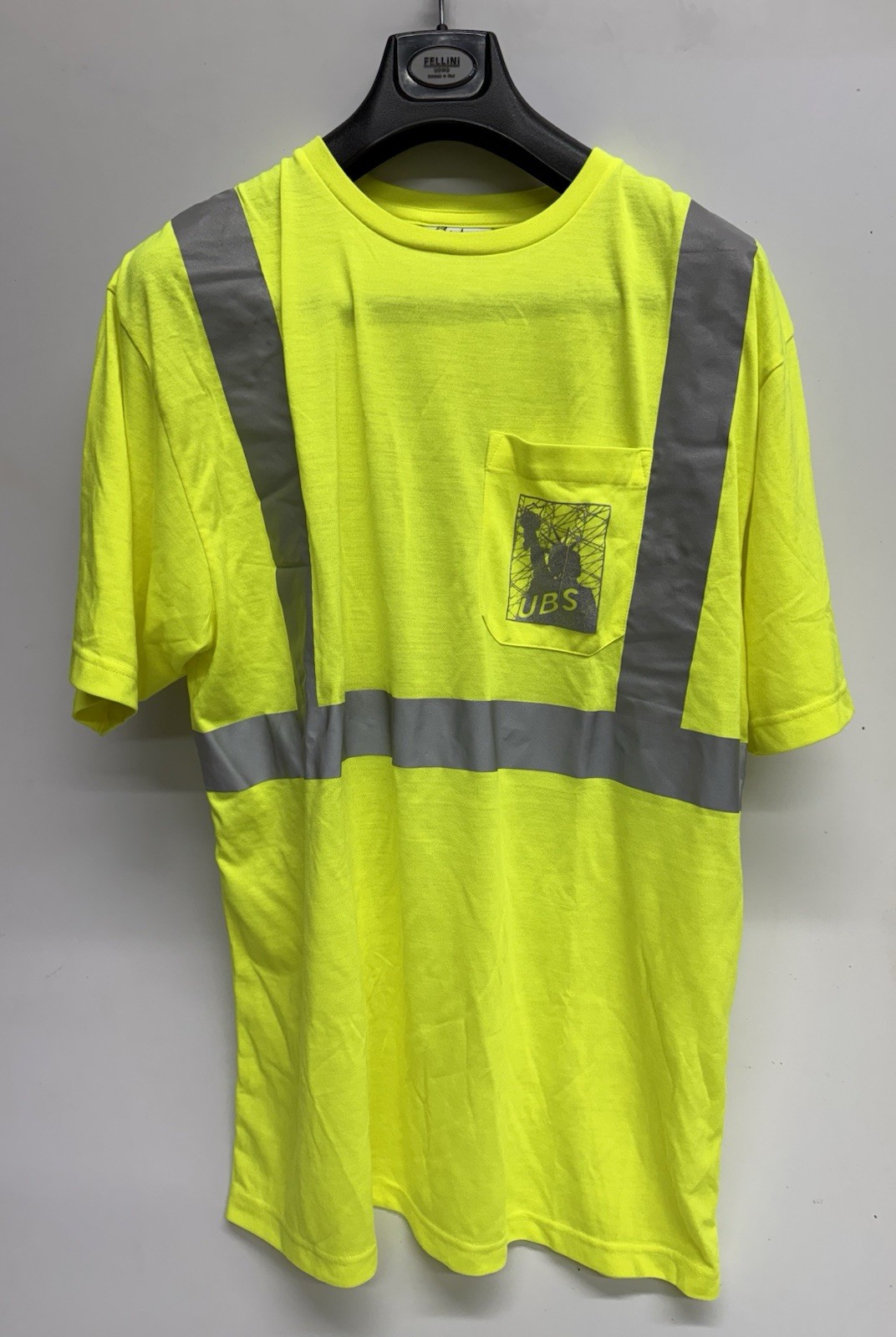 UBS Hi-Vis Yellow/Gray Reflective Short Sleeve Safety Shirt 1X Polyester
