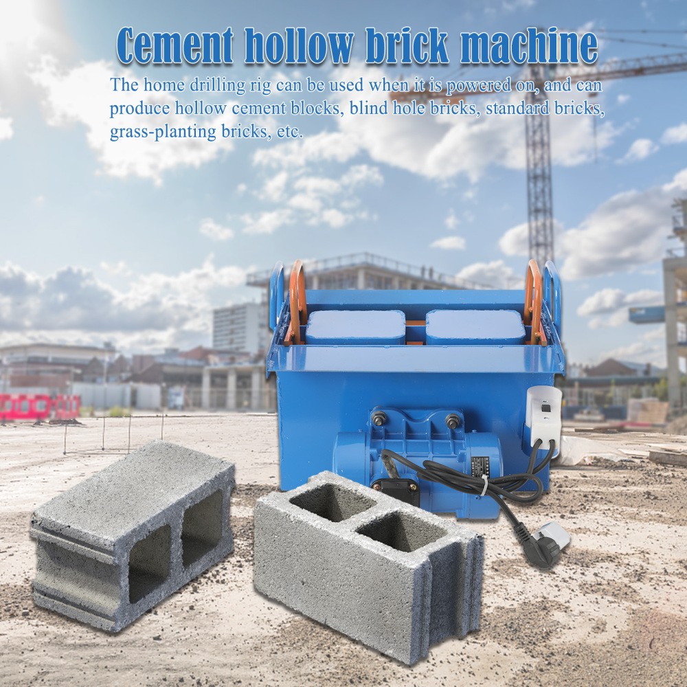 110V 550W Hollow Block Making Machine For 15.74X7.87X7.87inch Size 2Holes Brick