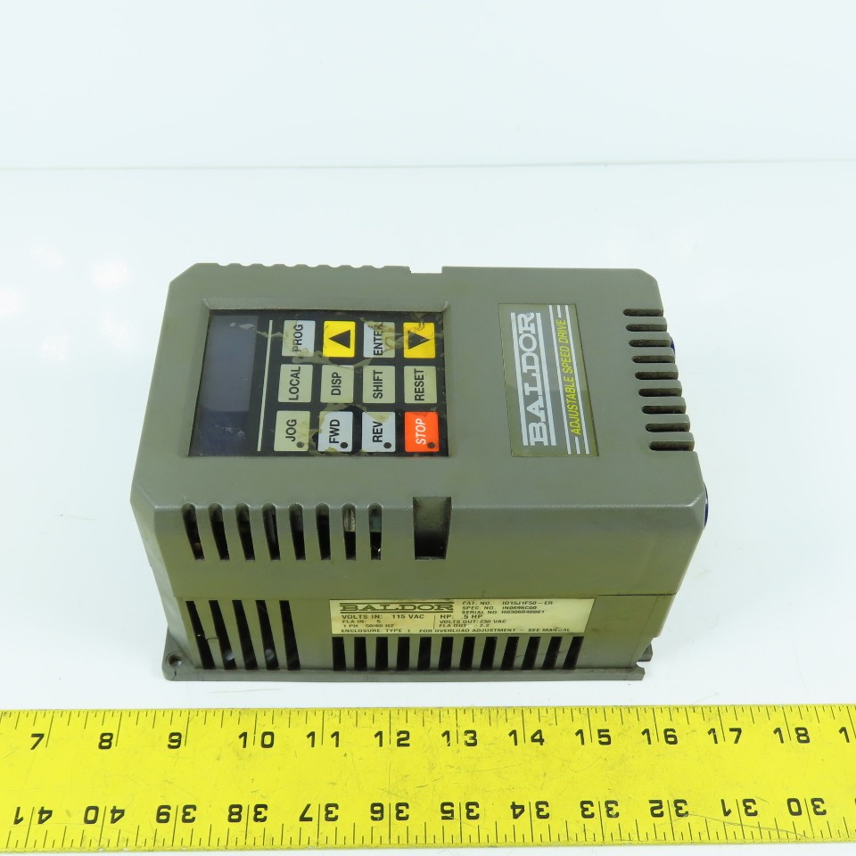 Baldor ID15J1F50-ER 0.5HP Adjustable Speed Drive 115VAC Input 230V Out 1PH