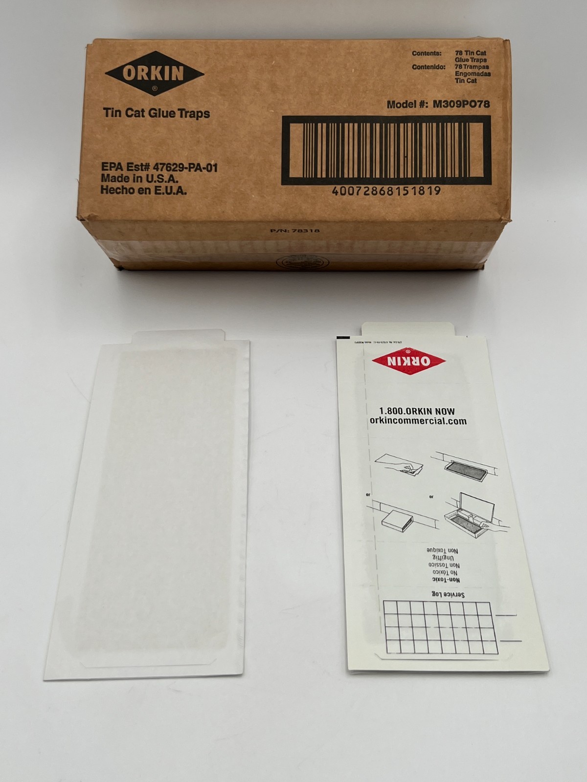 72 ORKIN Tin Cat Glue Trap Boards Mouse Insect Control Glue Board Traps