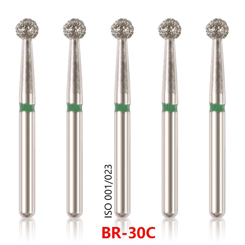 100pcs Dental Diamond Burs for High Speed Handpiece Medium Friction Grip 1.6MM