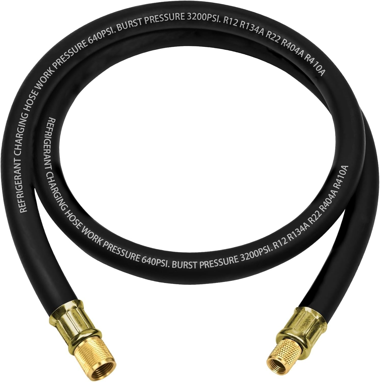 2026 Upgrade 1/2″ HVAC Vacuum Hose, High-Flow 1/2″ to 3/8″, Black