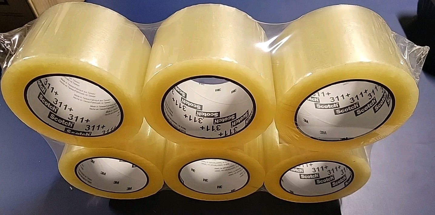 3M Scotch 311+ Packing Tape 2.83 in X 109 YD – 6 Rolls, BRAND NEW FACTORY SEALED
