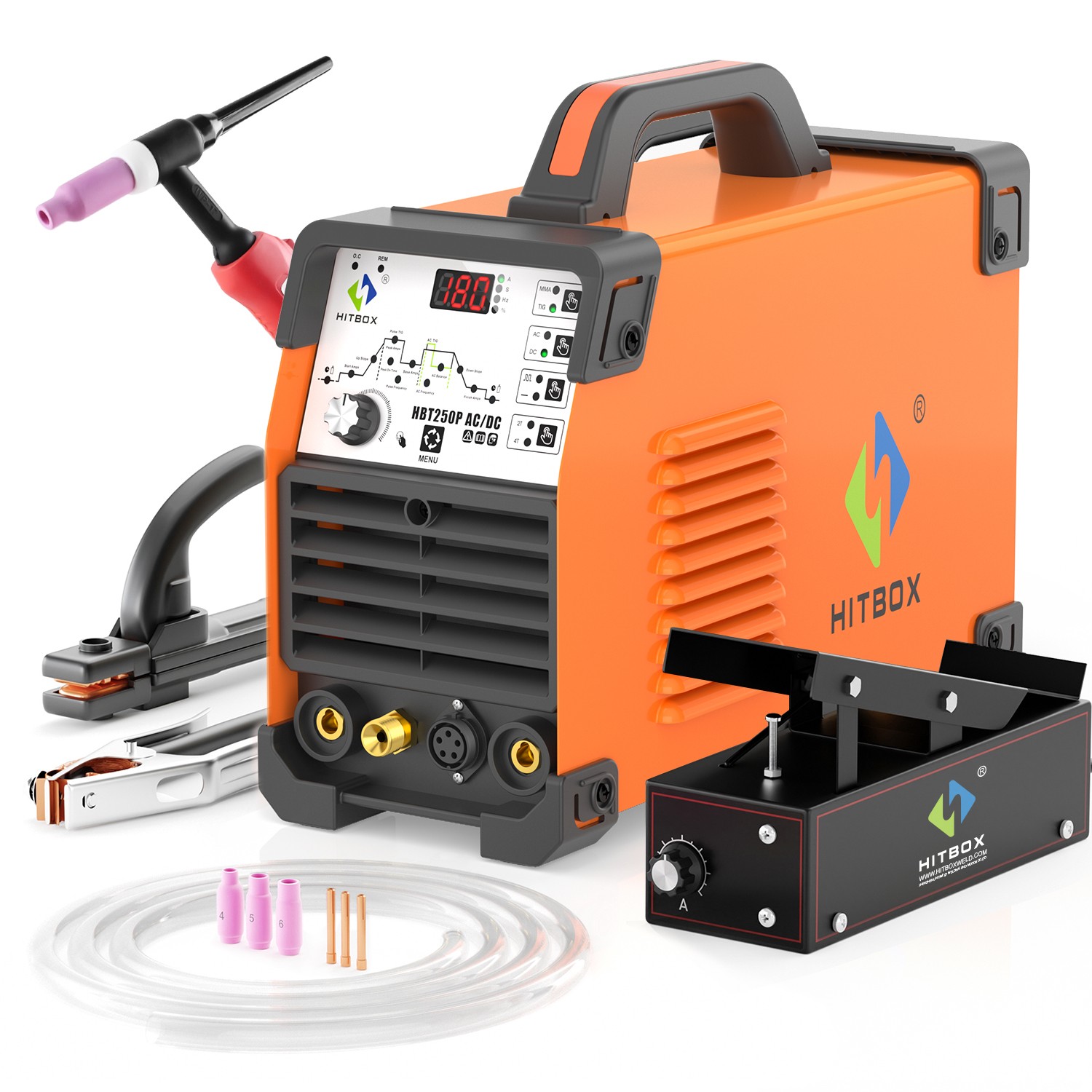 200A HF AC DC TIG Welder Pulse ARC IGBT TIG Welding Machine 230V WITH FOOT PEDAL
