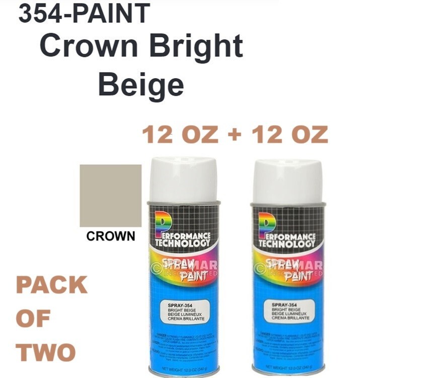 CROWN FORKLIFT BEIGE BRIGHT COLOR SPRAY PAINT TOUCH 12 0Z EACH CAN X2