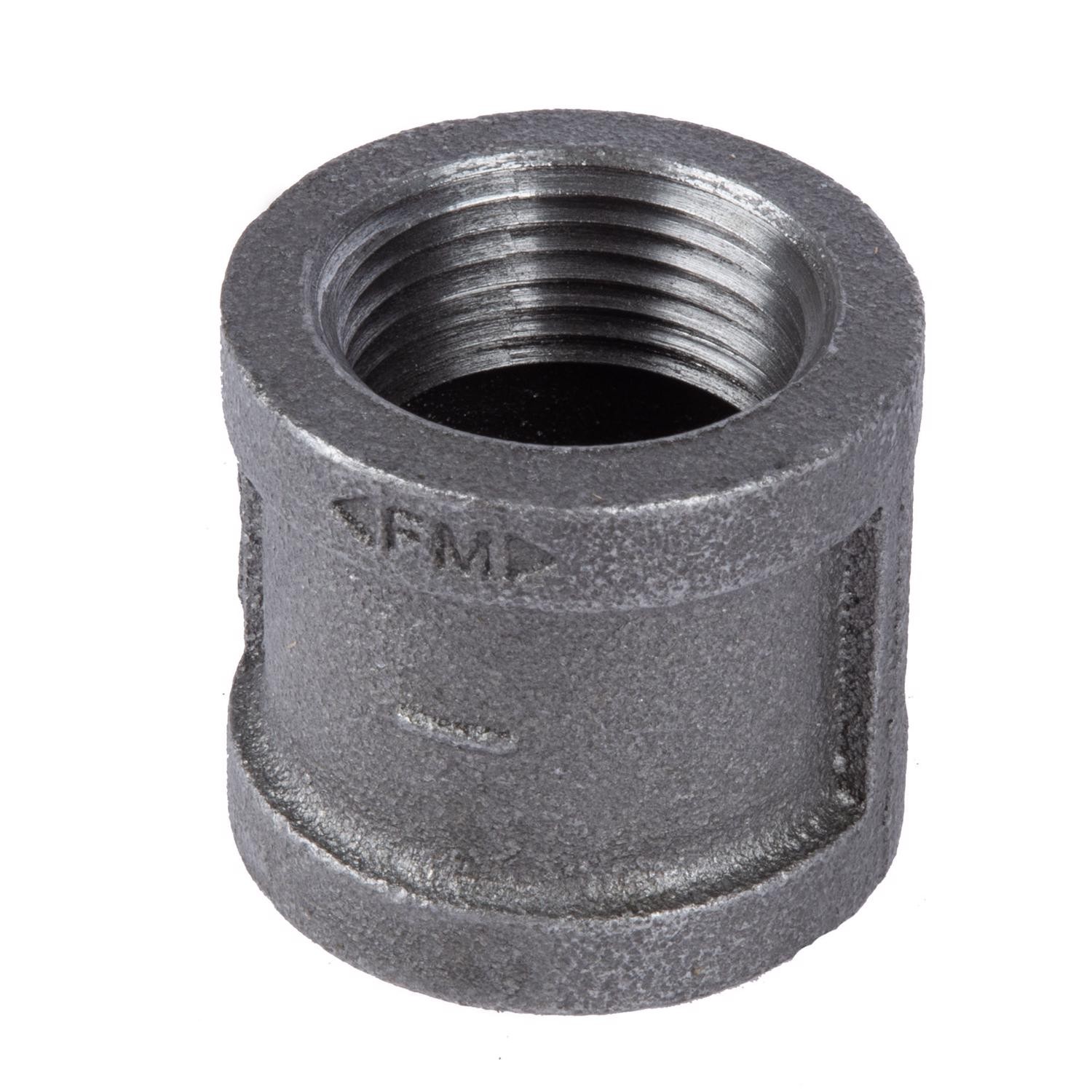 BK Products 1 in. FPT x 1 in. Dia. FPT Black Malleable Iron Coupling (Pack of 5)
