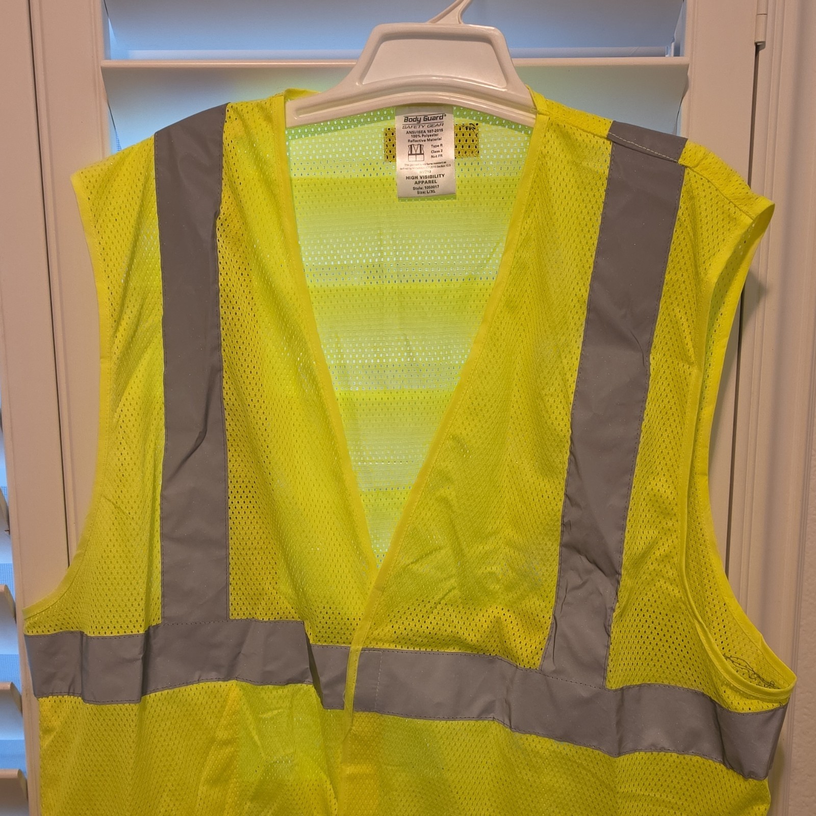 Body Guard Safety Gear HV210 Reflective Safety Vest Hi-Vis Yellow/Gray L/XL