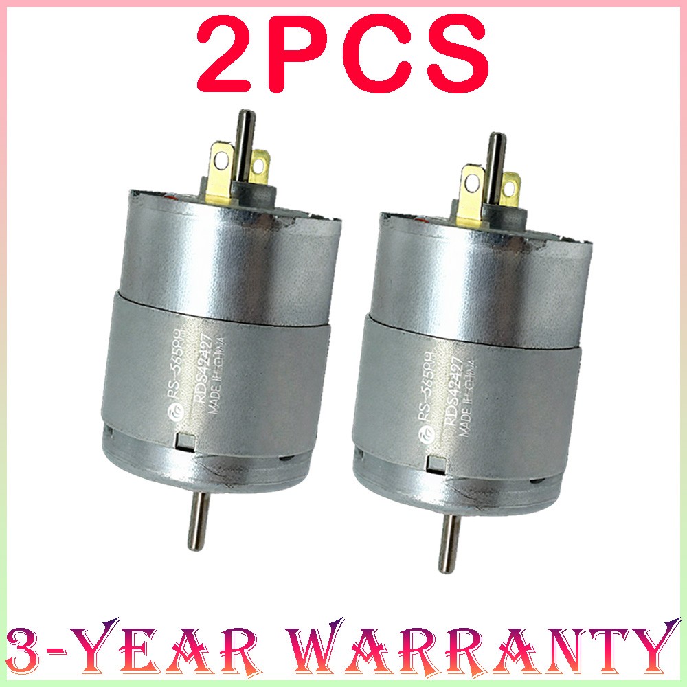 2Pcs RS-365PH 365SH DC 6V-24V 12V 4000RPM Dual Shaft Round Electric Motor NEW