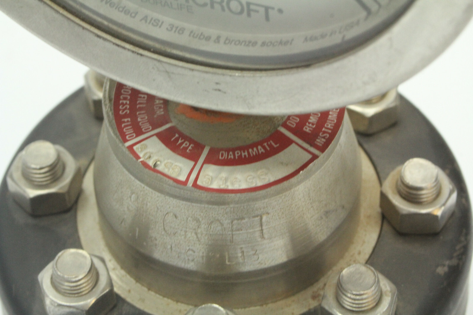Ashcroft C121L13 AISI 1/2″ 160PSI Pressure Gauge Assembly New