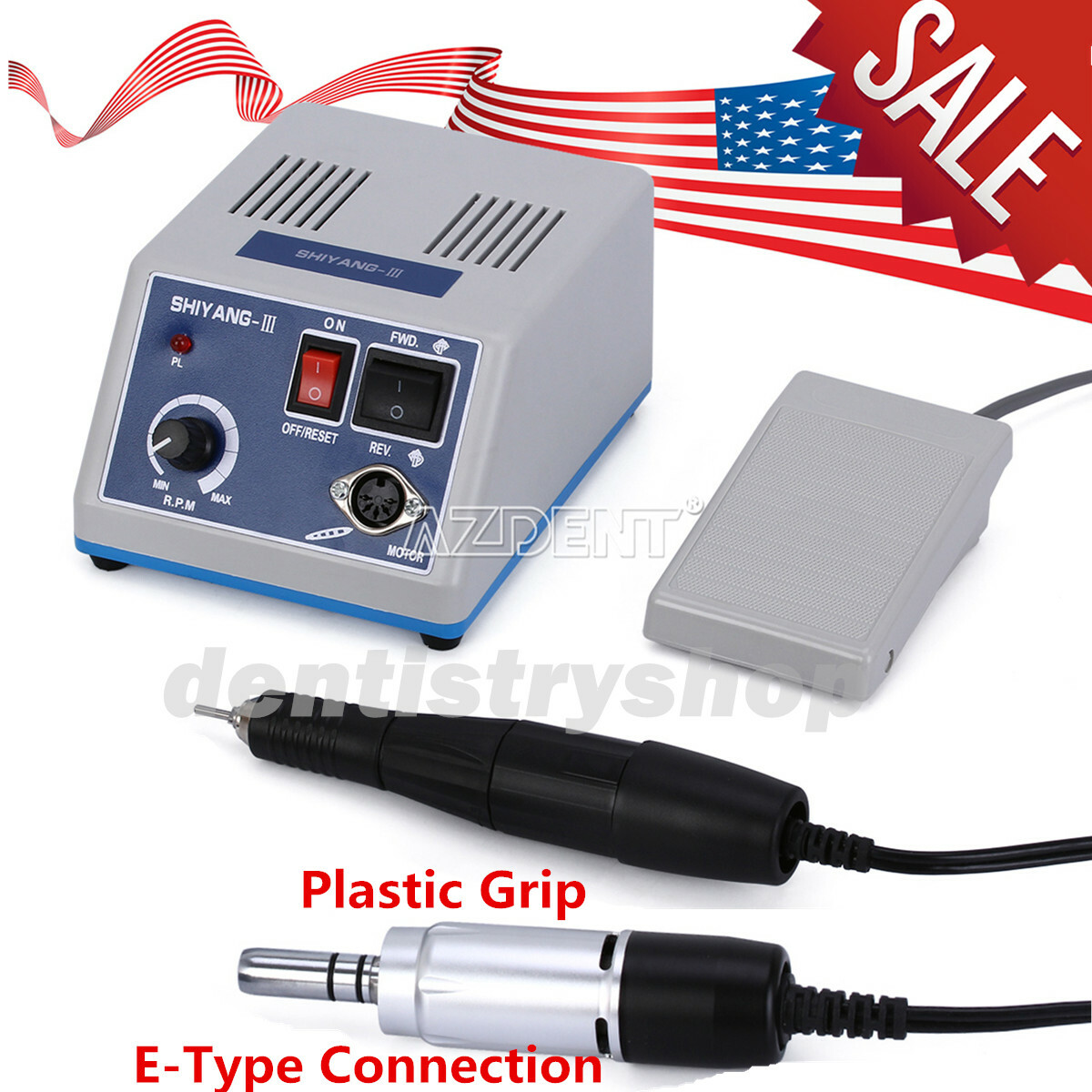 Dental Lab Marathon III Micromotor Polishing N3 Unit/35K RPM Low Speed Handpiece